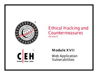 cehv6 module 17 web application vulnerabilities.pdf