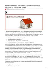 An Ultimate List of Documents Required for Property Purchase or Home Loan Kerala (1).pdf