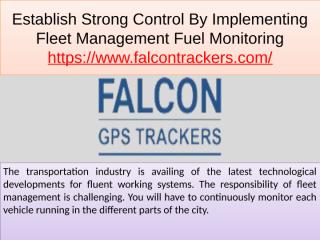 Establish Strong Control By Implementing Fleet Management Fuel.pptx