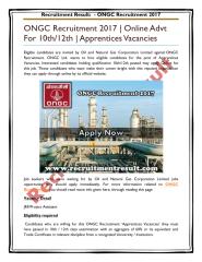 ONGC Recruitment 2017 Online Advt For 10th and 12th Apprentices Vacancies.pdf